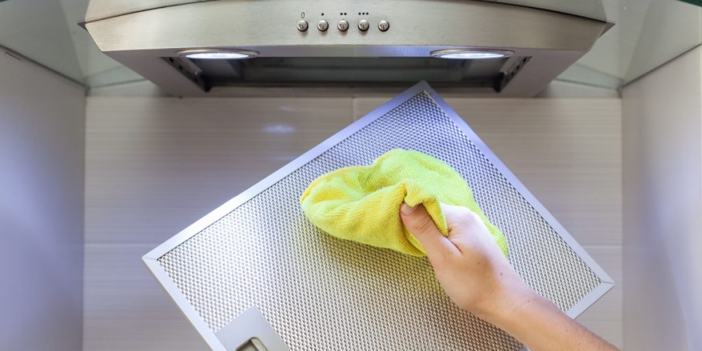 Emhætte, køkken, hood, kitchen, cleaning, rengøring