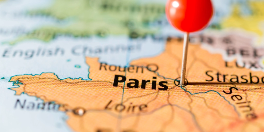 Paris, France, map