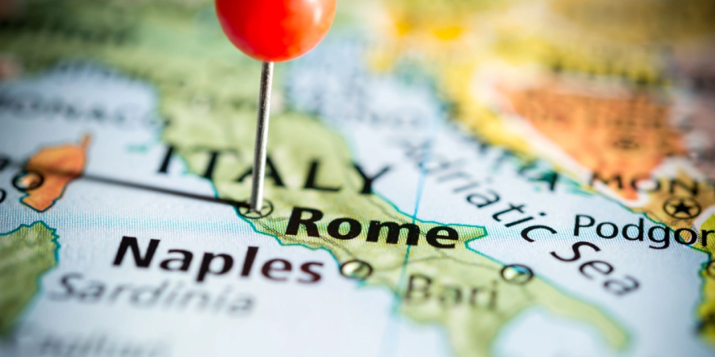 Rome, Italy, map