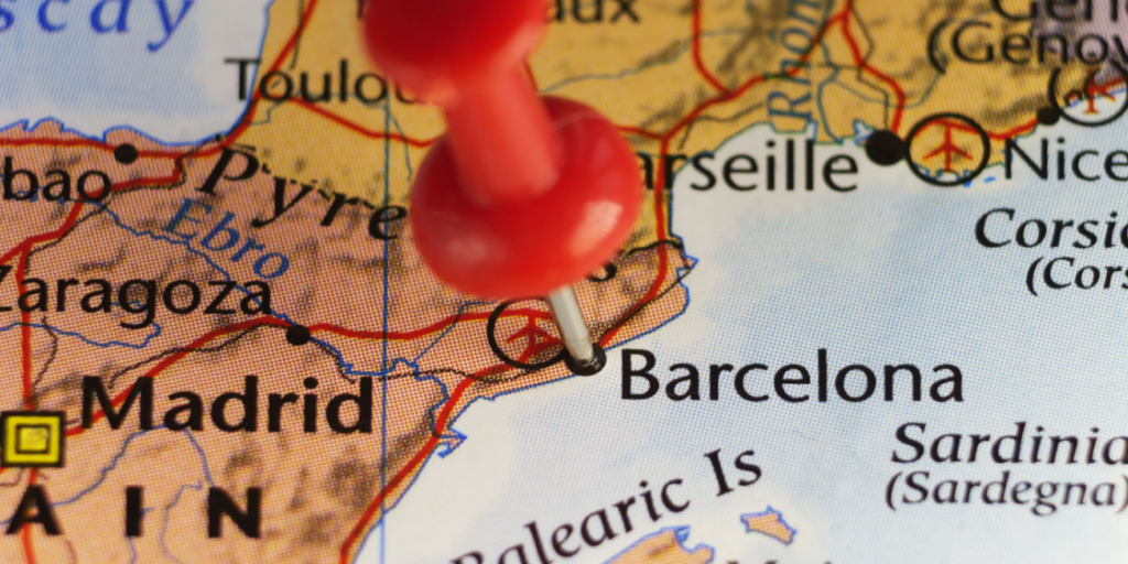 Barcelona, Spain, map