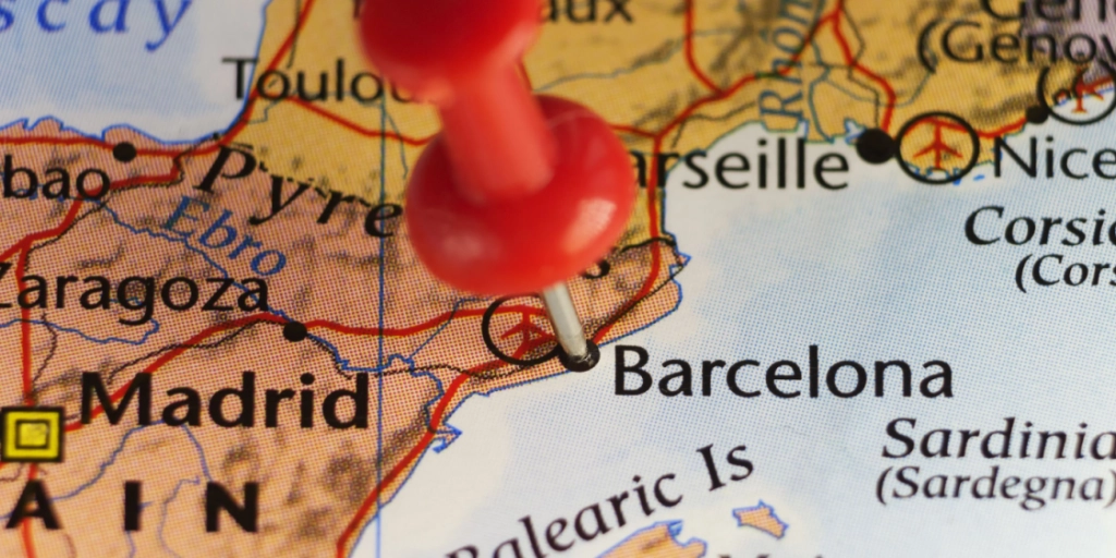Barcelona, Spain, map