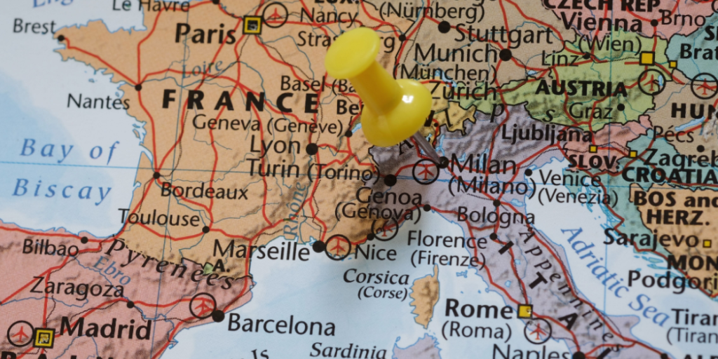 Milan, Italy, map
