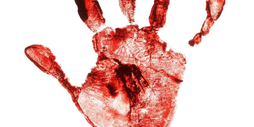 Handprint, blood
