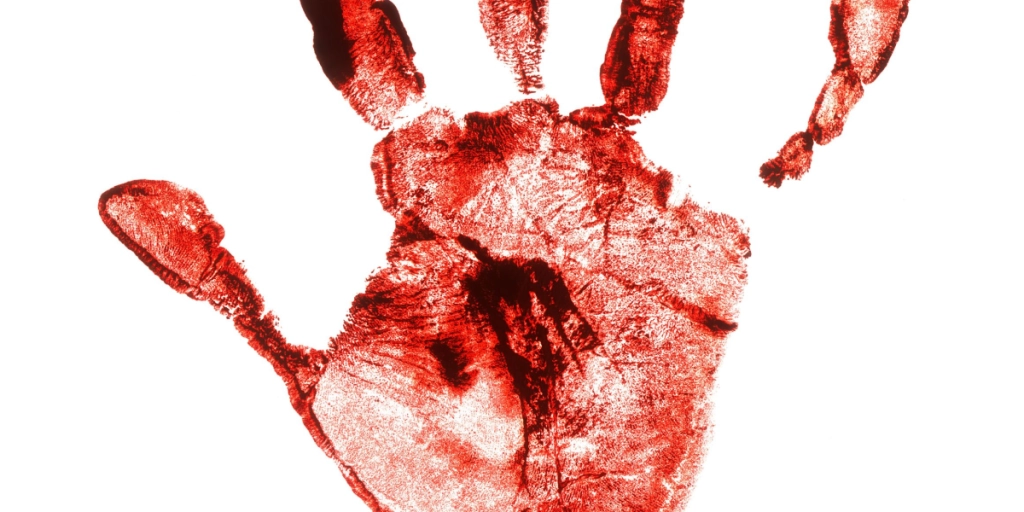 Handprint, blood