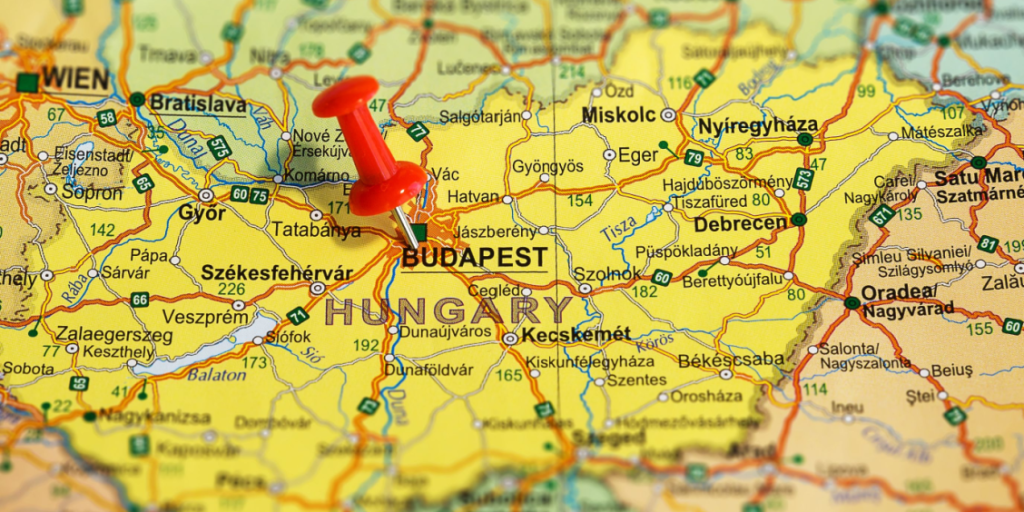 Budapest, Hungary, map