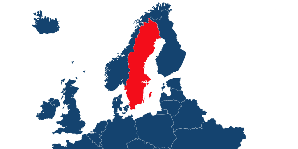 Sweden, map