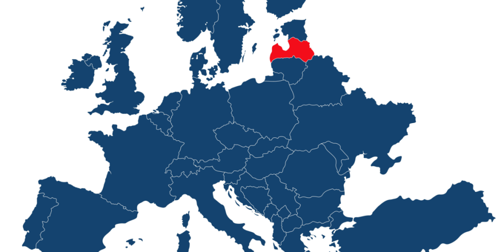 Latvia, map