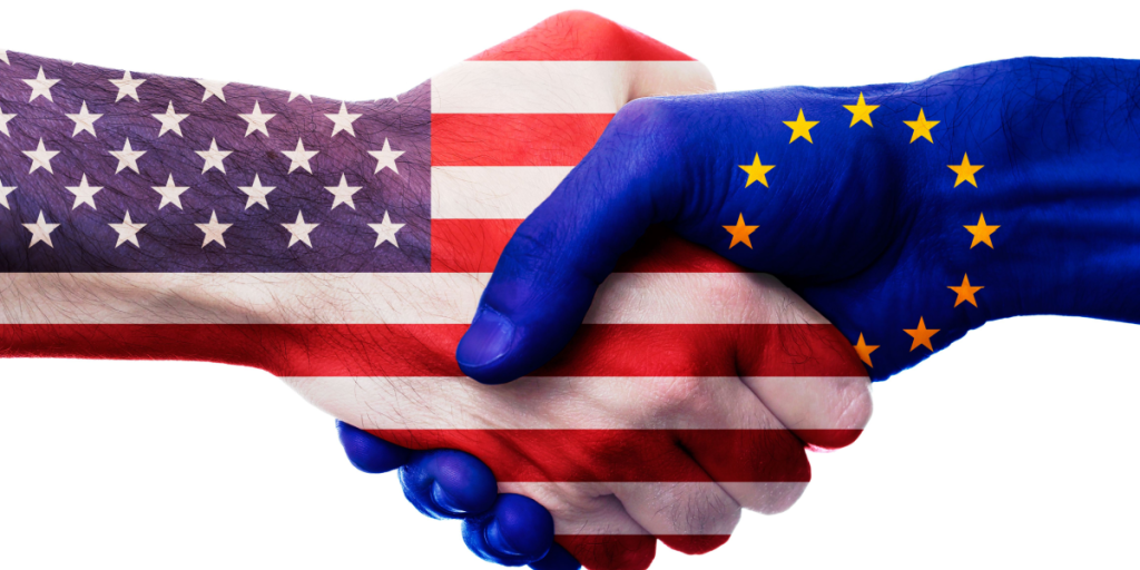 USA, EU, handshake