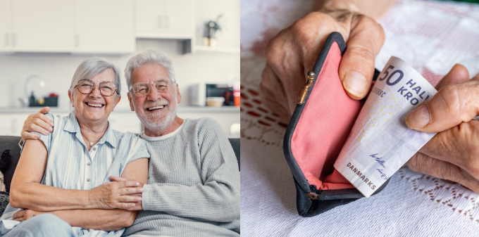 Pension, pensionist, penge, ældrecheck, penge,