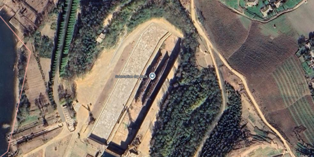 North Korea, submarine, dry dock