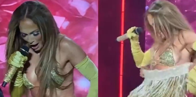 Tøj-upser på scenen: Her falder Jennifer Lopez’ nederdel HELT af
