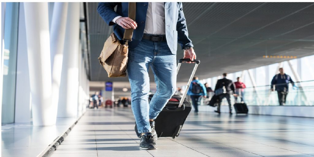 hand luggage man