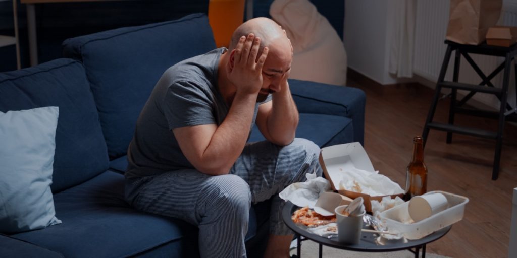 man sad lonely stress mental health alone