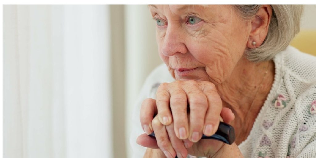 old woman thinking life