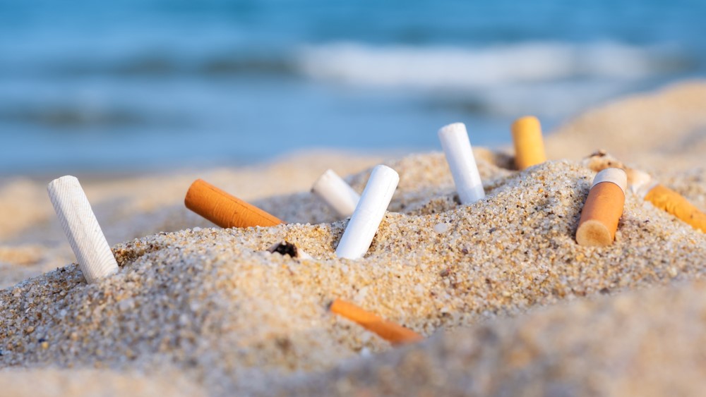 Cigarette sand beach