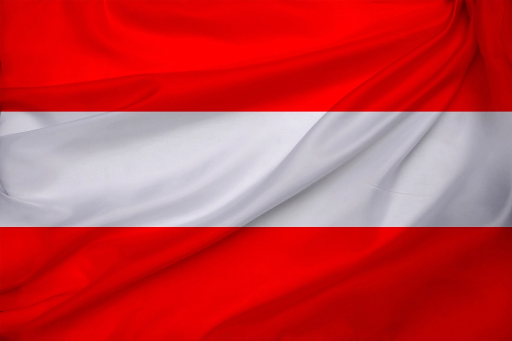 Photograph,Of,The,Beautiful,Colored,National,Flag,Of,The,Modern, austria