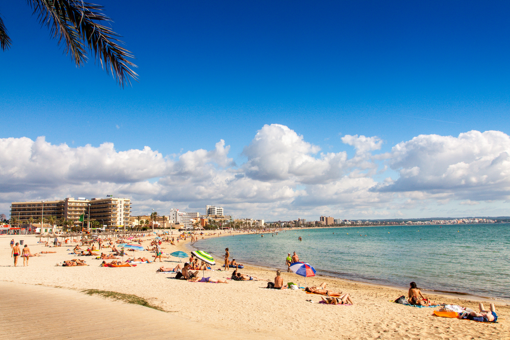 Platja,De,Palma,Beach,,Mallorca,,Balearic,Islands,,Spain