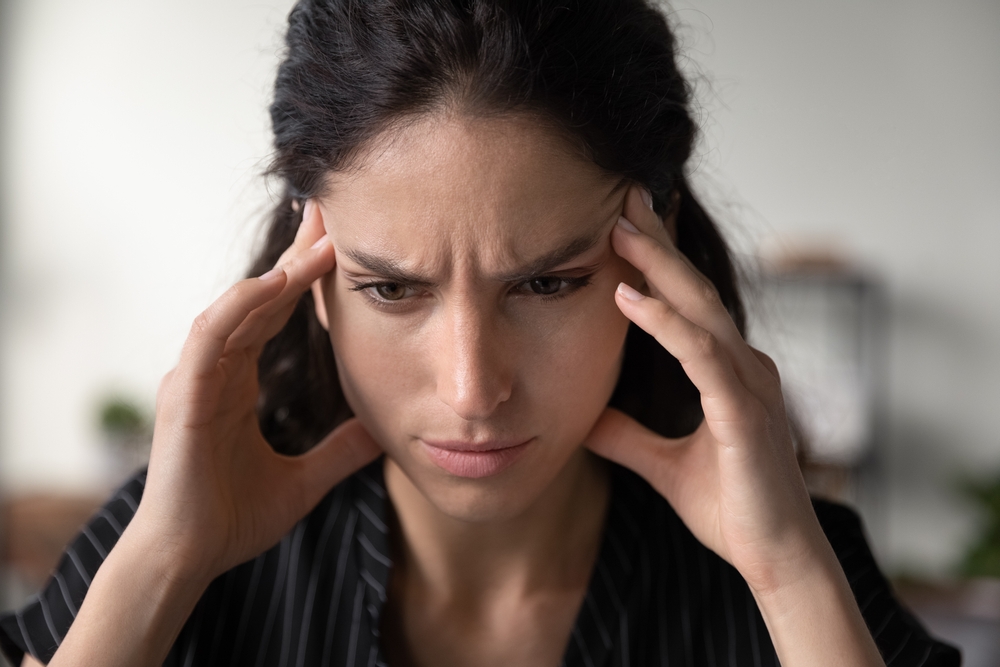 Stressed,Focused,Woman,stresset,fokuseret,kvinde