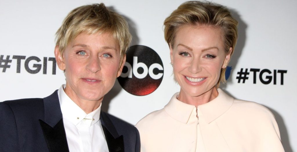 Portia de Rossi and Ellen DeGeneres