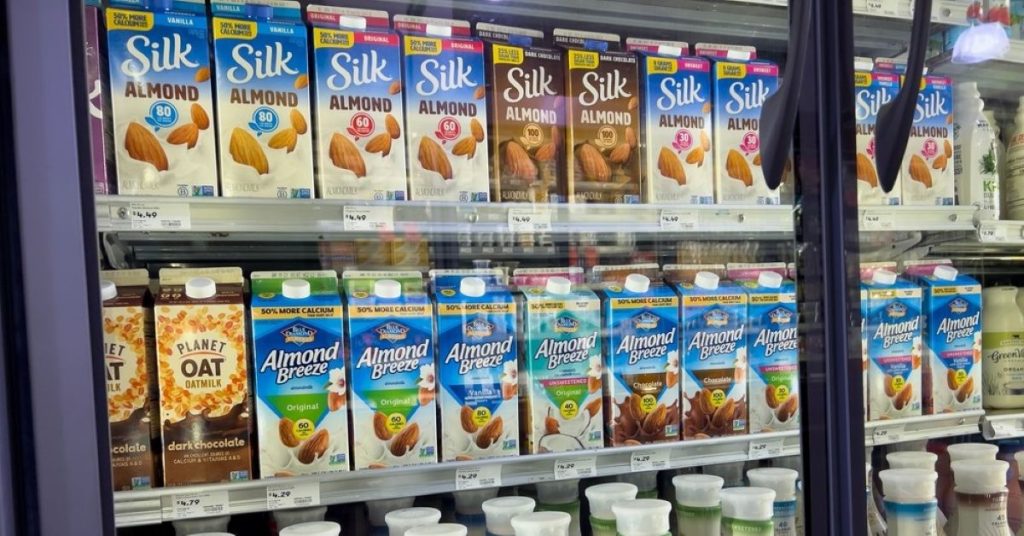 plant milk soy milk almond milk