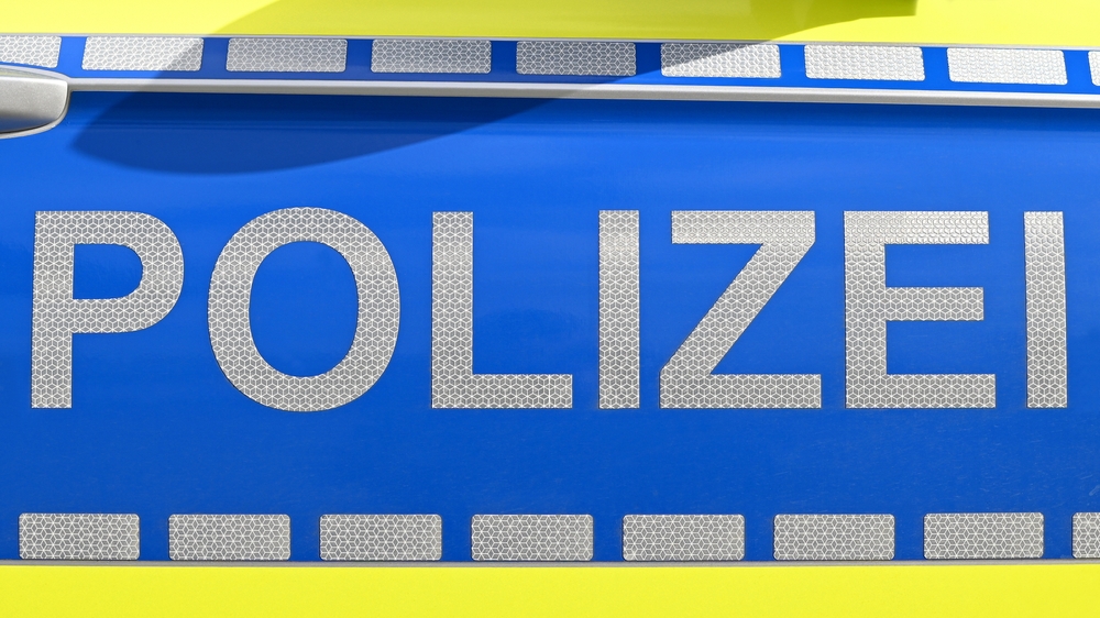 Detailed,Close-up,Of,The,Lettering,Polizei,In,German,On,The
