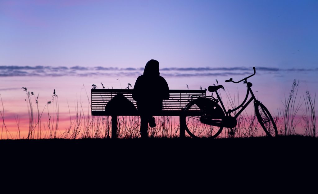 sunset alone