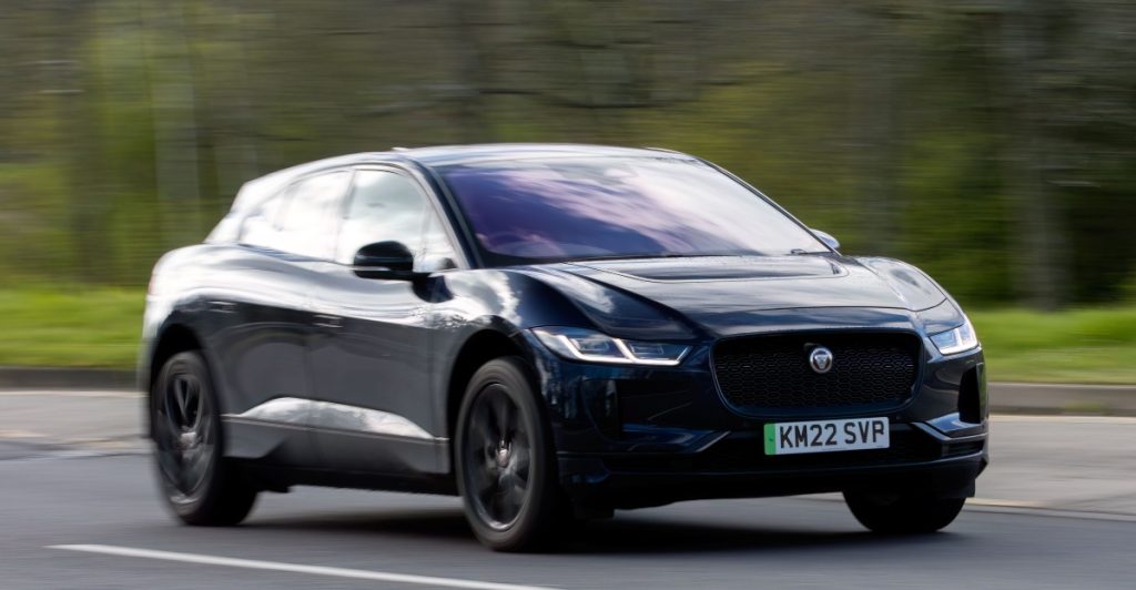 2022 Jaguar I-Pace electric car driving, elbil, kørende bil