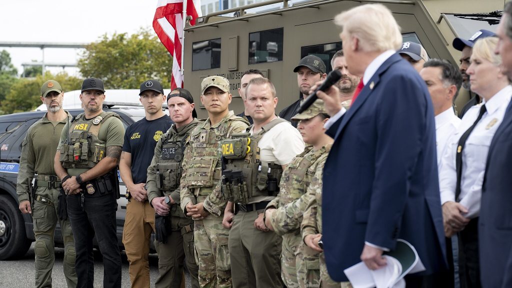 Department of Homeland Security (DHS) Secretary Kristi Noem joins President Donald Trump to thank the National Guard