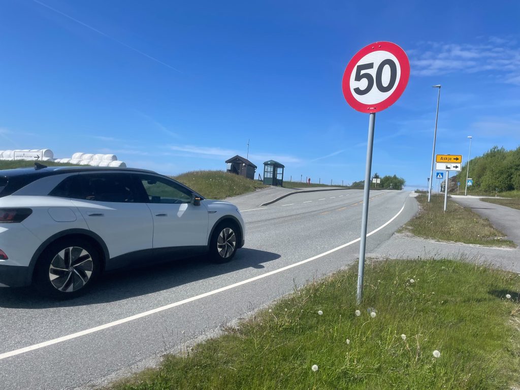 50 skilt vei bil Norge, road sign, speed sign