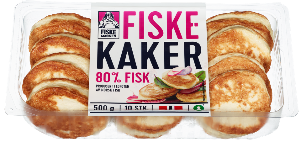 Fiskemannen, fiskefrikadeller, fiskekaker, fish patties