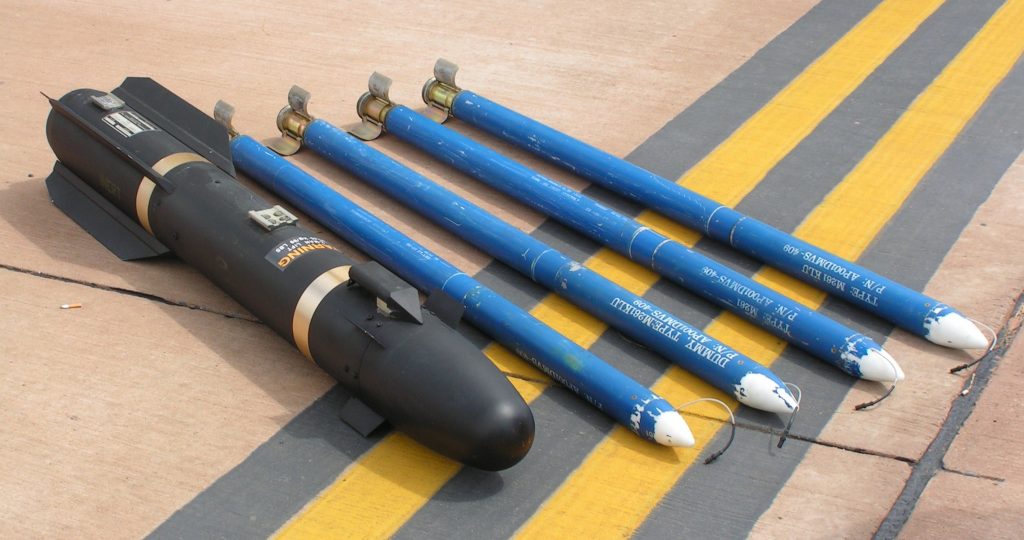 AGM-114 Hellfire anti-tank missiles,