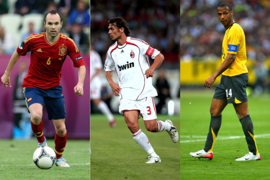 Iniesta, Maldini, Henry