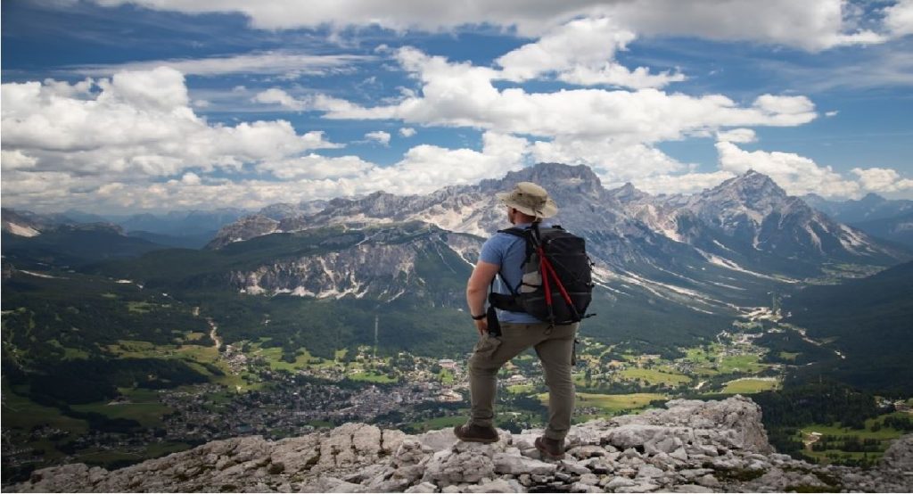 Dolomites mountain man