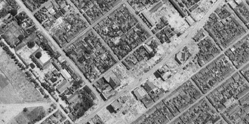 Hiroshima, aerial photo, July 1945
