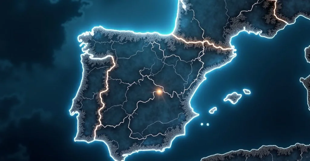Map of Spain, kort over Spanien