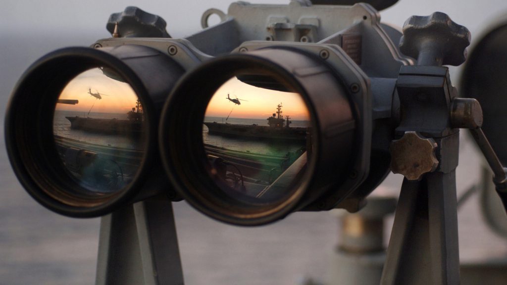 Navy binoculars