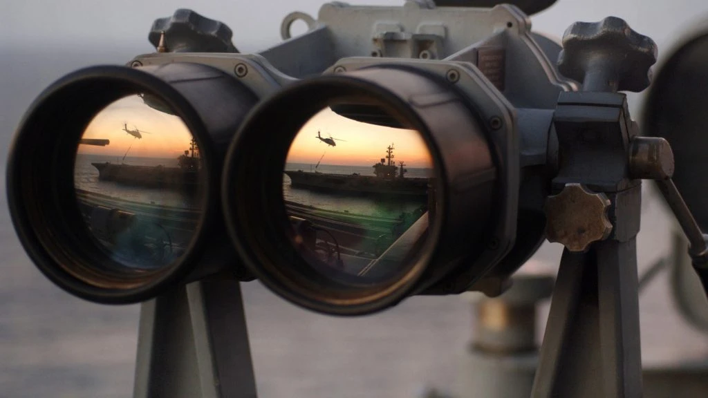 Navy binoculars