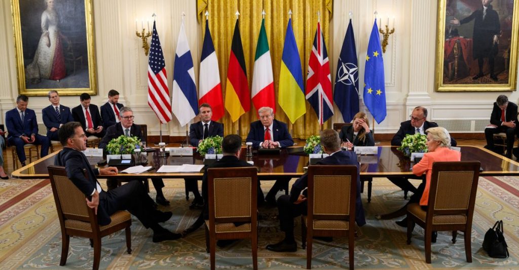 Trump Zelensky summit round table merz