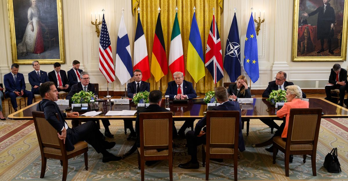 Trump Zelensky summit round table merz