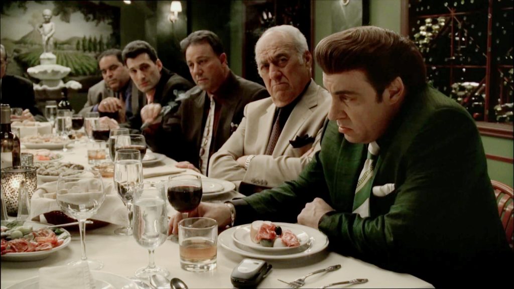 Ray Curto's birthday dinner in "All Due Respects" The Sopranos