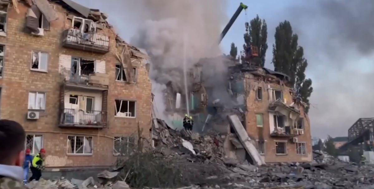Kyiv attack bomb explosion missile