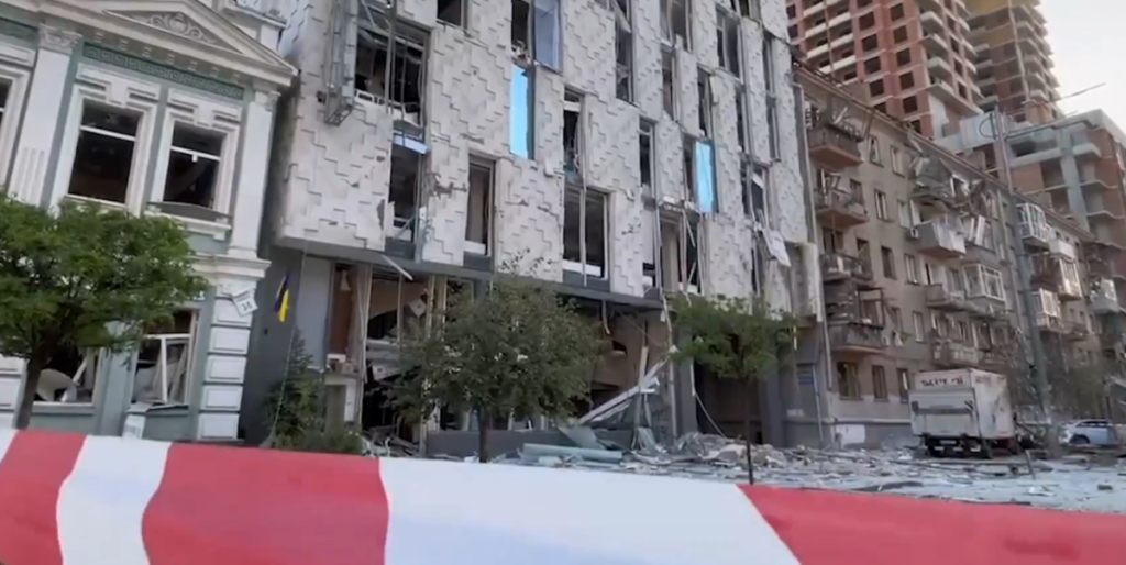 Kyiv attack bomb explosion missile