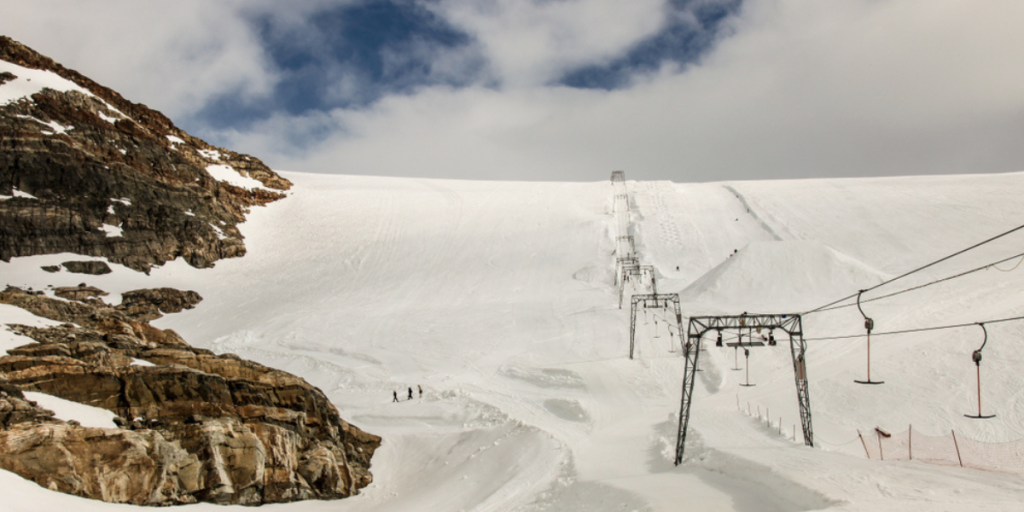 Norske bjerge, Folgefonna-gletsjer, mountains, snow