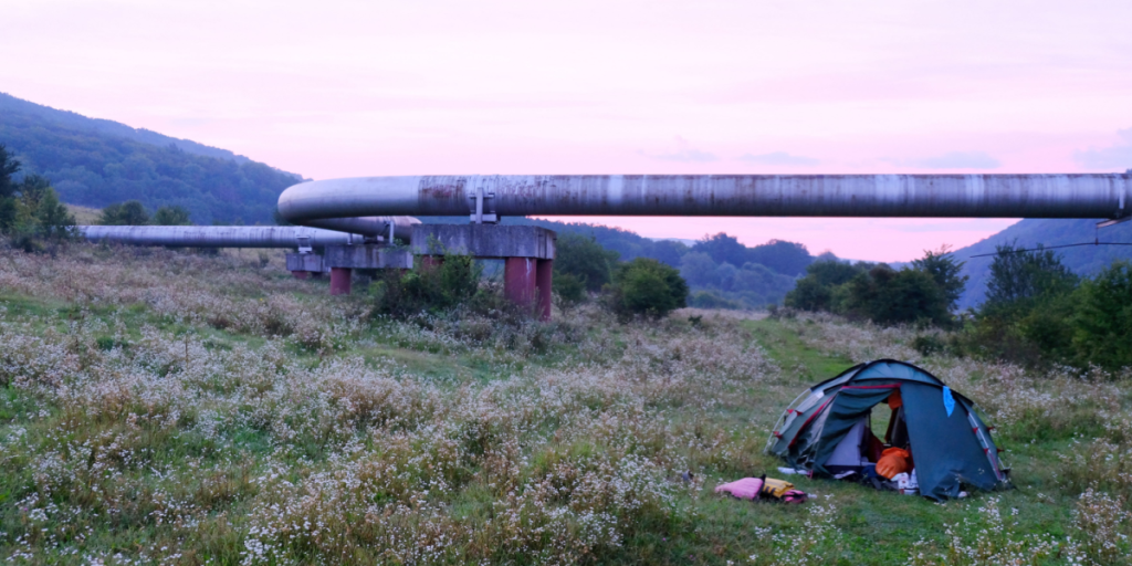 Druzhba pipeline crossing Dniester, Ukraine