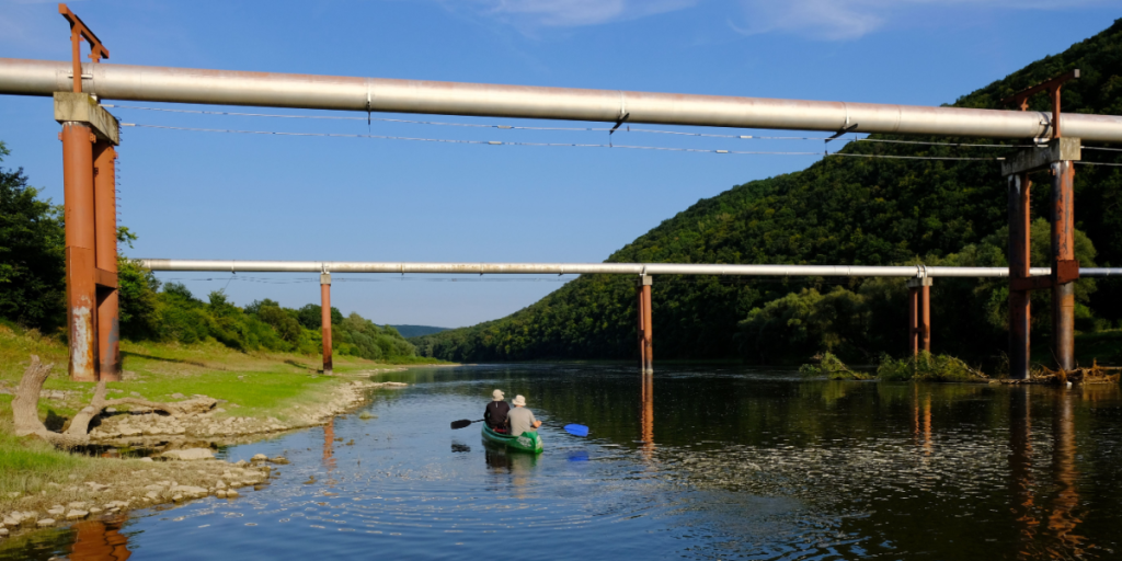 Druzhba pipeline crossing Dniester, Ukraine