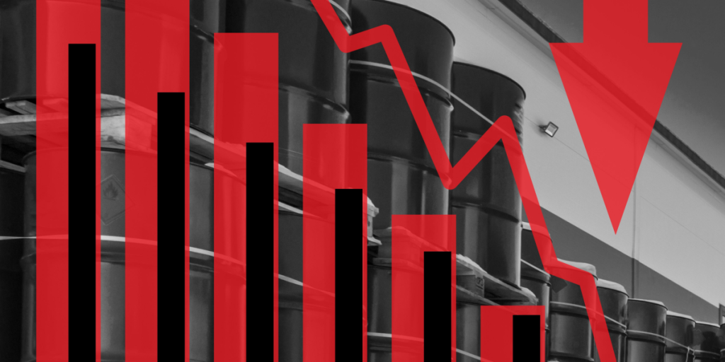 Oil, production, down