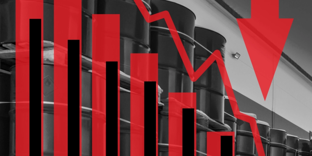 Oil, production, down