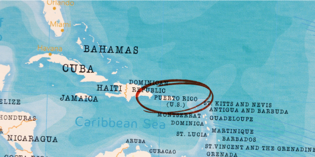 Puerto Ricoa, map