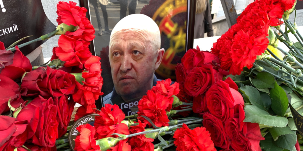 Memorial to the deceased leader of the private military company "Wagner" Yevgeny Prigozhin
