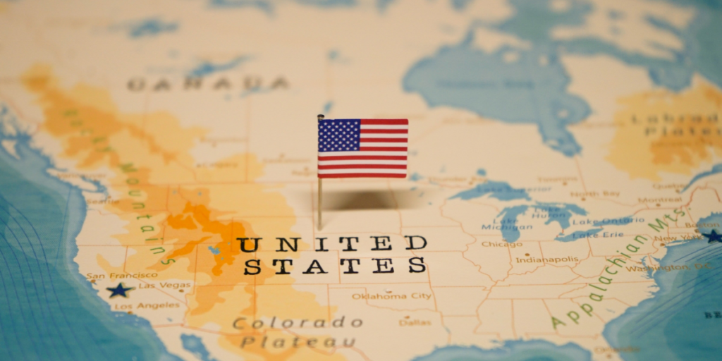 United States, USA, map
